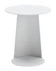 Sunny Isles Aluminum White Round Side Table