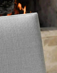 9 Piece Gray - White Outdoor Dining Table Set Sunbrella - LOOMLAN - LOOMLAN - Outdoor Dining Sets