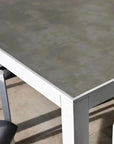 9 Piece Gray - White Outdoor Dining Table Set Sunbrella - LOOMLAN - LOOMLAN - Outdoor Dining Sets