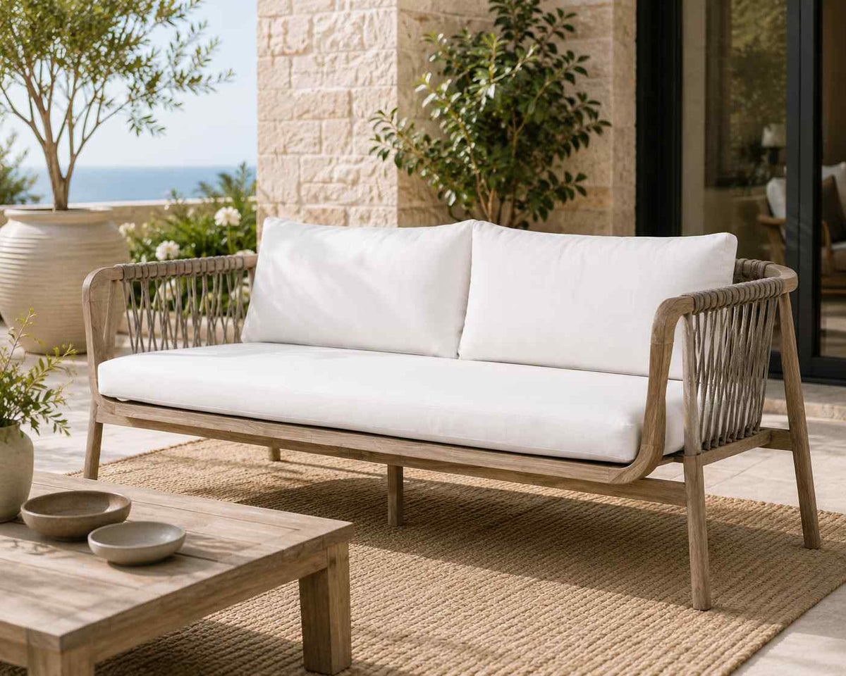 Coco Wood Frame Patio Sofa - view 3