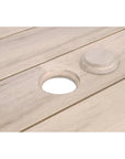 94" Teak Rectangle Dining Table Umbrella Hole Big Sur - LOOMLAN - Essentials For Living - Outdoor Dining Tables