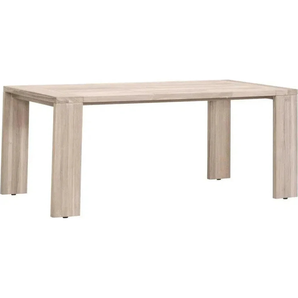 94&quot; Teak Rectangle Dining Table Umbrella Hole Big Sur - LOOMLAN - Essentials For Living - Outdoor Dining Tables