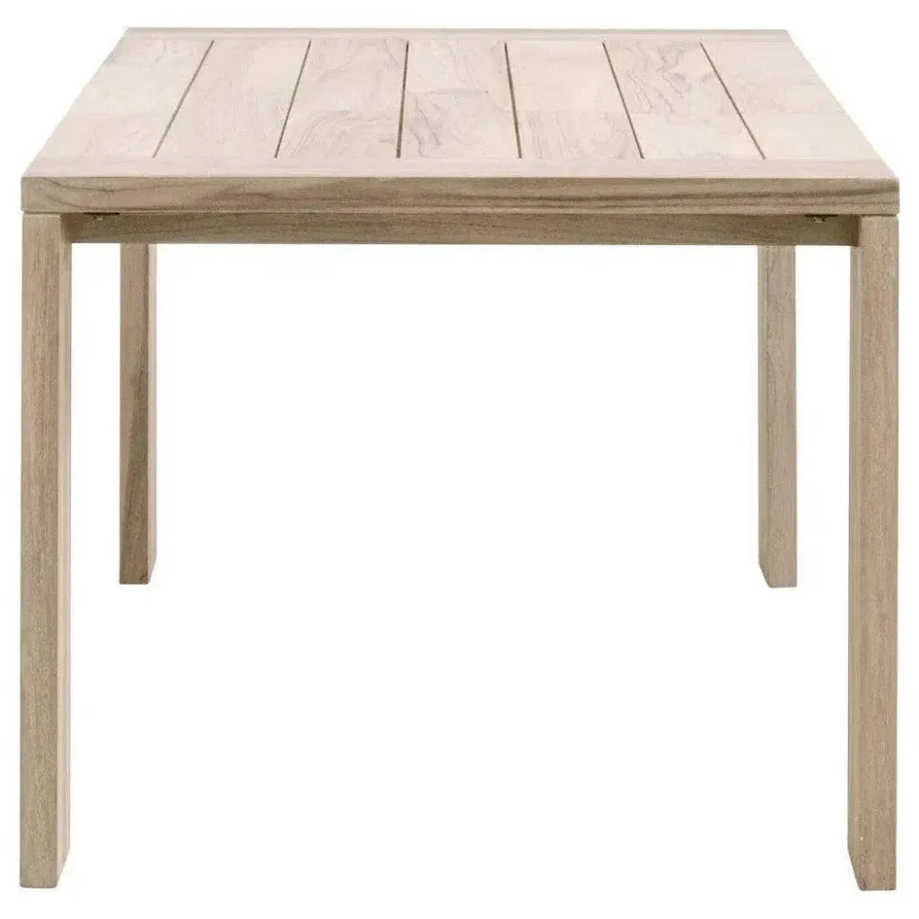 94&quot; Teak Rectangle Dining Table Umbrella Hole Big Sur - LOOMLAN - Essentials For Living - Outdoor Dining Tables