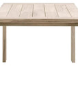 94" Teak Rectangle Dining Table Umbrella Hole Big Sur - LOOMLAN - Essentials For Living - Outdoor Dining Tables