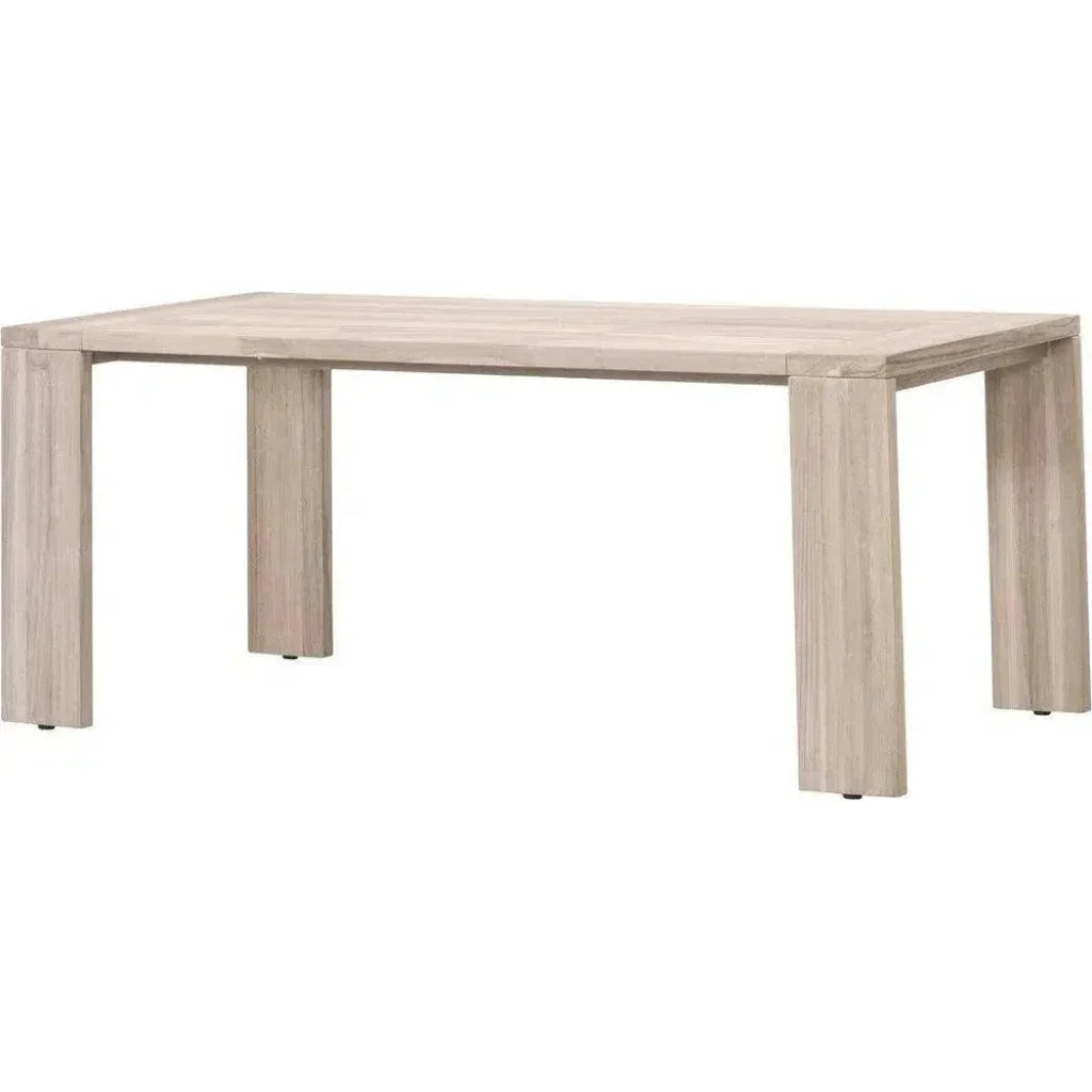 94&quot; Teak Rectangle Dining Table Umbrella Hole Big Sur - LOOMLAN - Essentials For Living - Outdoor Dining Tables