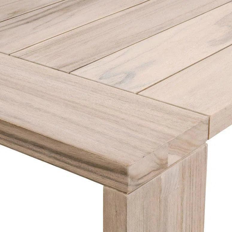 94&quot; Teak Rectangle Dining Table Umbrella Hole Big Sur - LOOMLAN - Essentials For Living - Outdoor Dining Tables