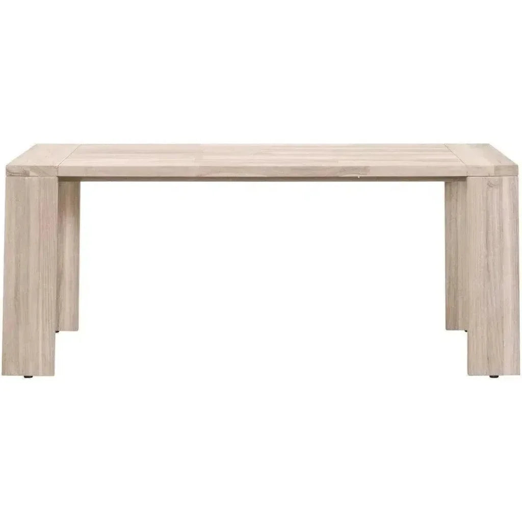 94&quot; Teak Rectangle Dining Table Umbrella Hole Big Sur - LOOMLAN - Essentials For Living - Outdoor Dining Tables