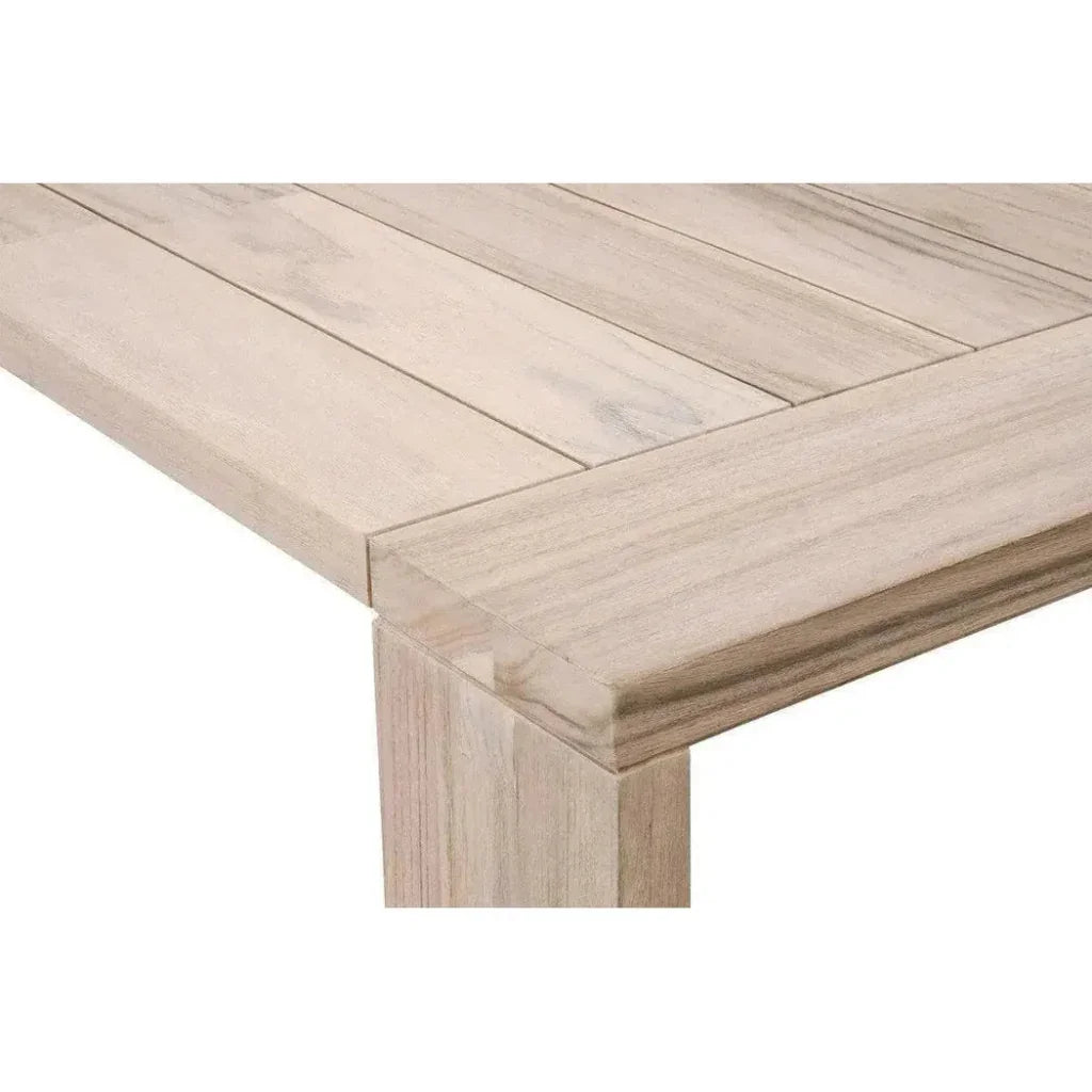 94&quot; Teak Rectangle Dining Table Umbrella Hole Big Sur - LOOMLAN - Essentials For Living - Outdoor Dining Tables