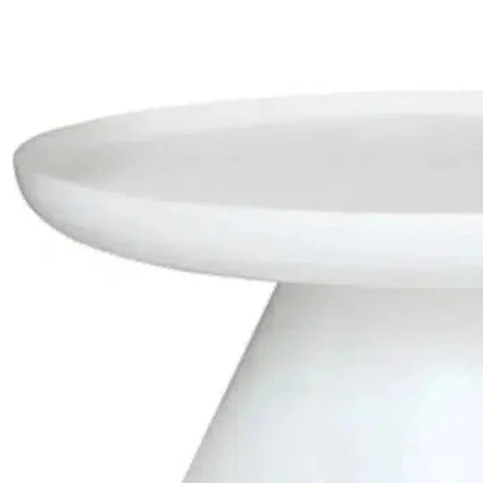 Aria Resin White Round Coffee Table -- view 3