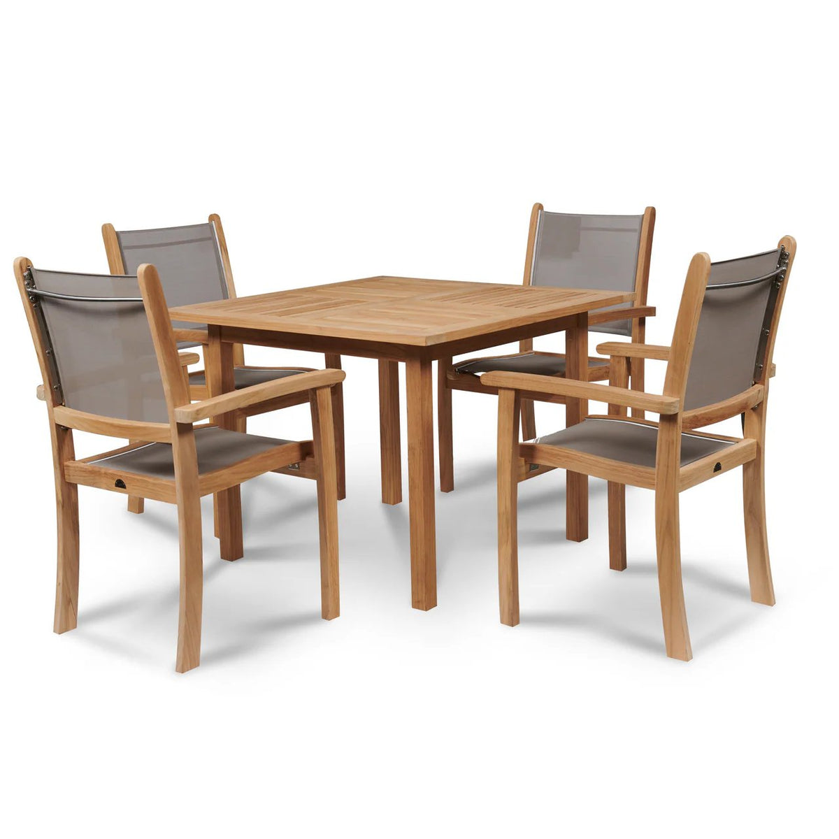 Pearl Stacking Teak Outdoor Dining Armchair 4PC -- view 12