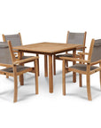 Pearl Stacking Teak Outdoor Dining Armchair 4PC -- view 12
