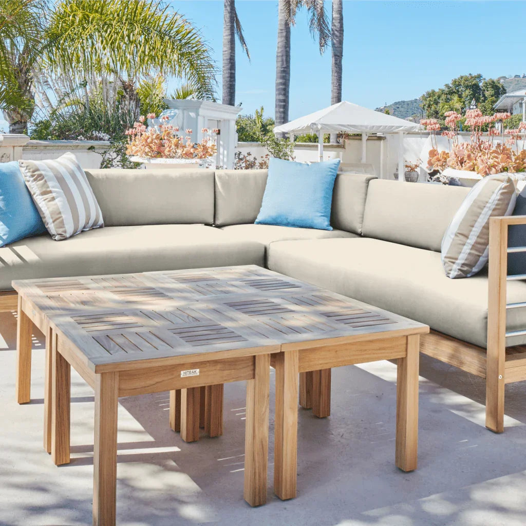 SoHo Teak Patio Sectional Sofa with Sunbrella Cushion -- view 18