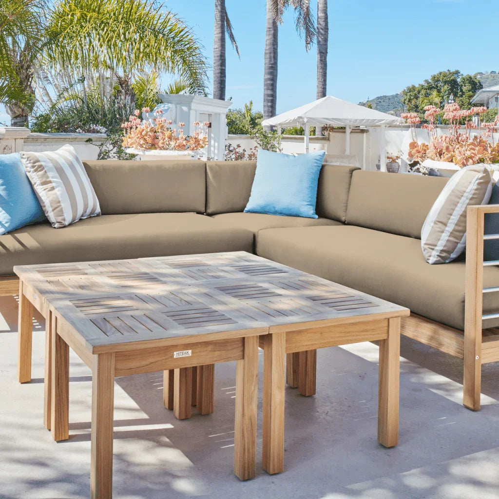 SoHo Teak Patio Sectional Sofa with Sunbrella Cushion -- view 10