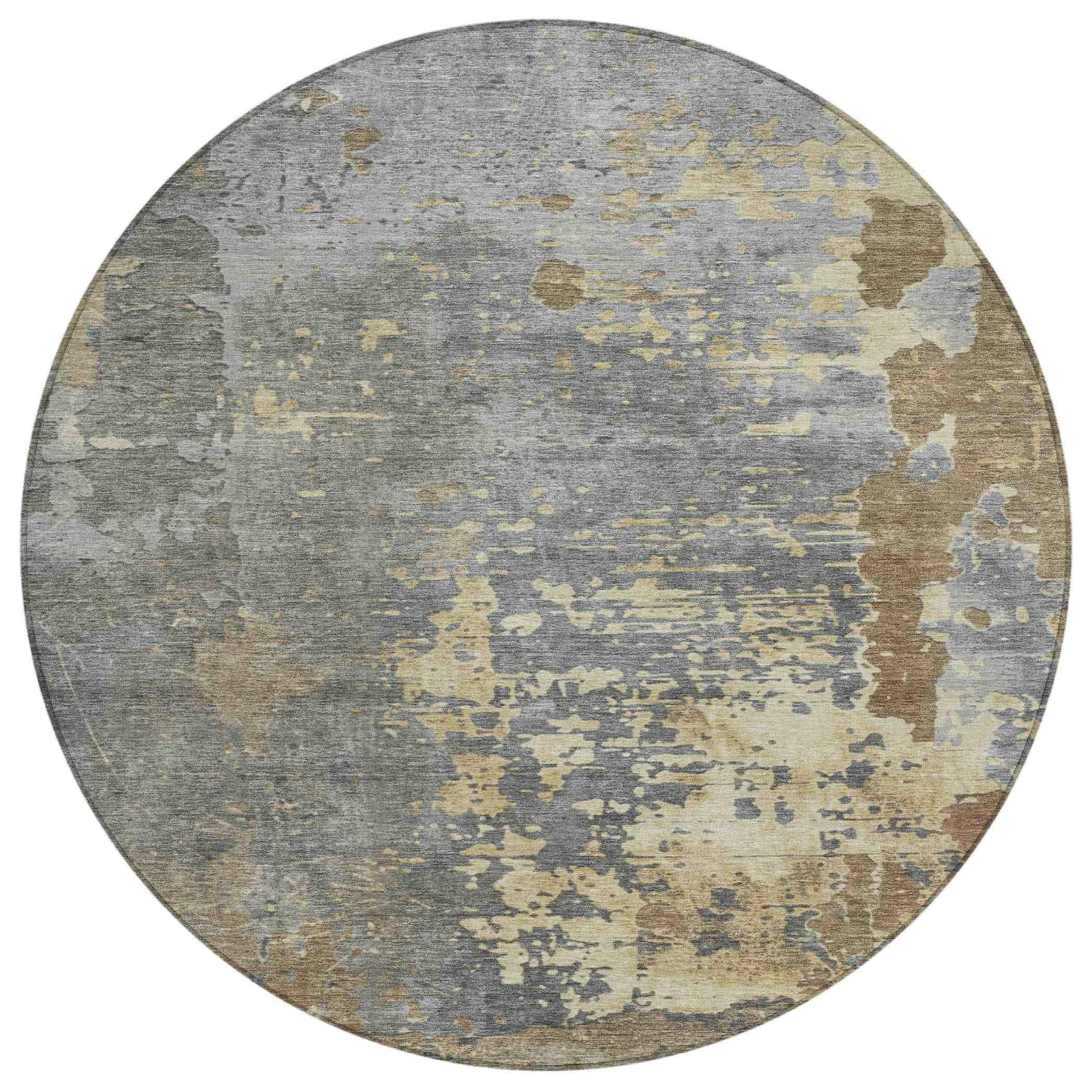 Eloril Brown Washable Indoor-Outdoor Rug