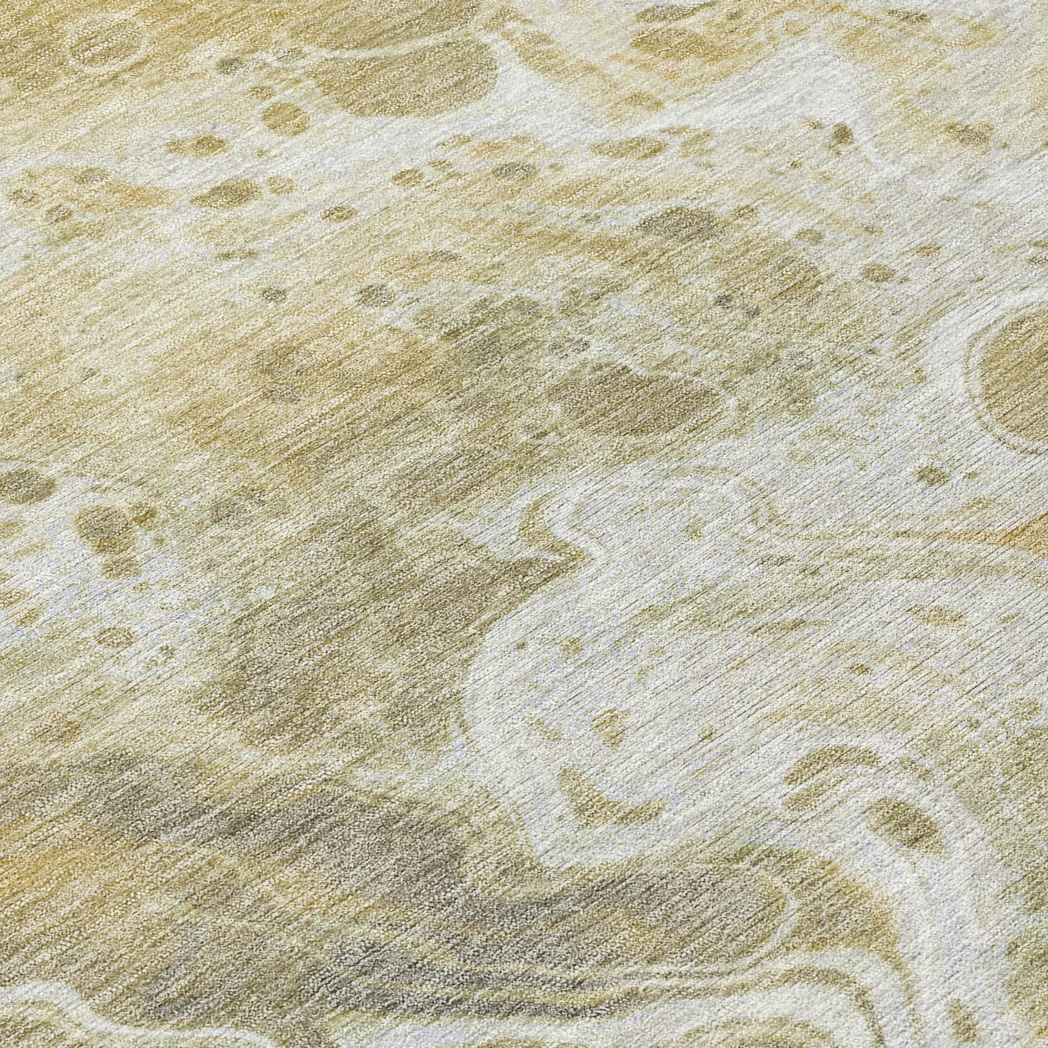 Faerara Gold Washable Indoor-Outdoor Rug