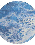 Faerara Blue Washable Indoor-Outdoor Rug