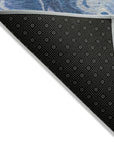 Faerara Blue Washable Indoor-Outdoor Rug
