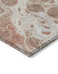 Faerara Orange Washable Indoor-Outdoor Rug