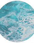 Faerara Teal Washable Indoor-Outdoor Rug