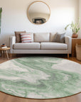 Faeras Green Washable Indoor-Outdoor Rug