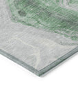 Faeras Green Washable Indoor-Outdoor Rug