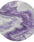 Faeras Purple Washable Indoor-Outdoor Rug