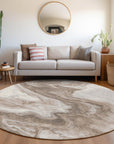 Faeras Brown Washable Indoor-Outdoor Rug