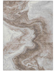 Faeras Brown Washable Indoor-Outdoor Rug