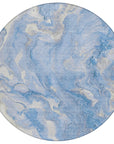 Faerel Blue Washable Indoor-Outdoor Rug