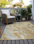 Faerel Gold Washable Indoor-Outdoor Rug