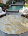 Faerel Gold Washable Indoor-Outdoor Rug