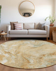 Faerel Gold Washable Indoor-Outdoor Rug