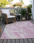 Faerel Pink Washable Indoor-Outdoor Rug