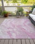 Faerel Pink Washable Indoor-Outdoor Rug