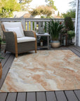 Faerel Orange Washable Indoor-Outdoor Rug