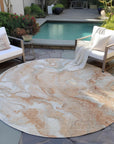 Faerel Orange Washable Indoor-Outdoor Rug