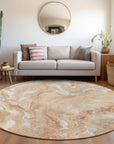 Faerel Orange Washable Indoor-Outdoor Rug