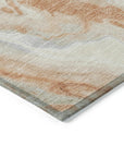 Faerel Orange Washable Indoor-Outdoor Rug
