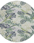 Faereth Green Washable Indoor-Outdoor Rug