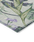 Faereth Green Washable Indoor-Outdoor Rug
