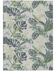 Faereth Green Washable Indoor-Outdoor Rug
