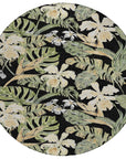 Faereth Black Washable Indoor-Outdoor Rug