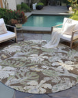 Faereth Brown Washable Indoor-Outdoor Rug