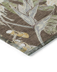 Faereth Brown Washable Indoor-Outdoor Rug