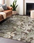 Faereth Brown Washable Indoor-Outdoor Rug