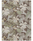 Faereth Brown Washable Indoor-Outdoor Rug