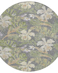 Faereth Gray Washable Indoor-Outdoor Rug