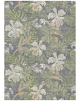 Faereth Gray Washable Indoor-Outdoor Rug