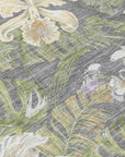 Faereth Gray Washable Indoor-Outdoor Rug