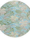 Faereth Teal Washable Indoor-Outdoor Rug